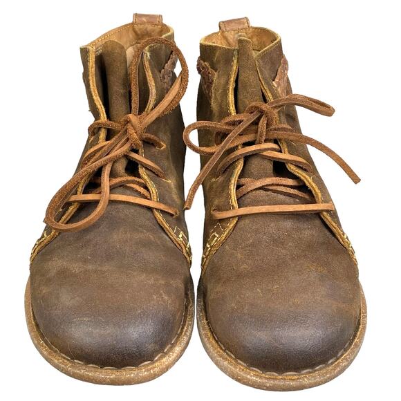 Born Women's Temple Brown Leather Distressed Ankle Boot Size US 9.5 - Picture 7 of 12